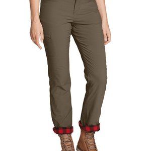 Eddie Bauer Women's Fleece Plaid Lined Hiking Pants sz 6